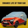 Allextreme MC7007 100% Tested Waterproof Car Body Cover Compatible with Maruti Suzuki Celerio Custom Fit Dustproof UV Heat Resistant Indoor Outdoor Body Protection (Reflective Silver with Mirror)