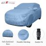 Allextreme M85001 Car Body Cover Compatible with Maruti Suzuki Alto 800 Custom Fit Dustproof UV Heat Resistant Indoor Outdoor Body Protection (Blue with Mirror)