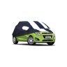 Allextreme CB5005 Car Body Cover Compatible with Chevrolet Beat Custom Fit Dustproof UV Heat Resistant Indoor Outdoor Body Protection (Navy Blue & White with Mirror)