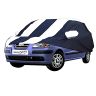 AllExtreme HX5005 Car Body Cover Compatible with Hyundai Santro Xing Custom Fit Dustproof UV Heat Resistant Indoor Outdoor Body Protection (Navy Blue & White with Mirror)