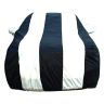 Allextreme HI5005 Car Body Cover Compatible with Hyundai Old i10 Custom Fit Dustproof UV Heat Resistant Indoor Outdoor Body Protection (Navy Blue & White with Mirror)