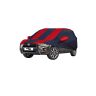 Allextreme TE5004 Car Body Cover Compatible with Toyota Etios Cross Custom Fit Dustproof UV Heat Resistant Indoor Outdoor Body Protection (Navy Blue & Red with Mirror)