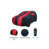 Allextreme TE5004 Car Body Cover Compatible with Toyota Etios Cross Custom Fit Dustproof UV Heat Resistant Indoor Outdoor Body Protection (Navy Blue & Red with Mirror)