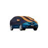 Allextreme HJ5003 Car Body Cover Compatible with Old Jazz Custom Fit Dustproof UV Heat Resistant Indoor Outdoor Body Protection (Navy Blue & Orange with Mirror)