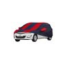 Allextreme HO5004 Car Body Cover Compatible with Hyundai Old i20 Custom Fit Dustproof UV Heat Resistant Indoor Outdoor Body Protection (Navy Blue & Red with Mirror)