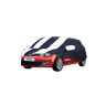 Allextreme VP5005 Car Body Cover Compatible with Volkswagen Polo Custom Fit Dustproof UV Heat Resistant Indoor Outdoor Body Protection (Navy Blue & White with Mirror)