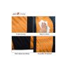 Allextreme VP5003 Car Body Cover Compatible with Volkswagen Polo Custom Fit Dustproof UV Heat Resistant Indoor Outdoor Body Protection (Navy Blue & Orange with Mirror)