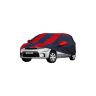 Allextreme NM5004 Car Body Cover Compatible with Nissan Micra Active Custom Fit Dustproof UV Heat Resistant Indoor Outdoor Body Protection (Navy Blue & Red with Mirror)