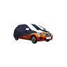 Allextreme DG5005 Car Body Cover Compatible with Datsun Go Custom Fit Dustproof UV Heat Resistant Indoor Outdoor Body Protection (Navy Blue & White with Mirror)