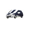 Allextreme HO5005 Car Body Cover Compatible with Hyundai Old i20 Custom Fit Dustproof UV Heat Resistant Indoor Outdoor Body Protection (Navy Blue & White with Mirror)