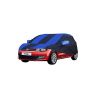 Allextreme VP5002 Car Body Cover Compatible with Volkswagen Polo Custom Fit Dustproof UV Heat Resistant Indoor Outdoor Body Protection (Navy Blue & Blue with Mirror)