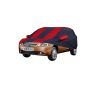 Allextreme TIU5004 Car Body Cover Compatible with Tata Indica Custom Fit Dustproof UV Heat Resistant Indoor Outdoor Body Protection (Navy Blue & Red with Mirror)