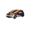 Allextreme TAU5003 Car Body Cover Compatible with Tata Altroz Custom Fit Dustproof UV Heat Resistant Indoor Outdoor Body Protection (Navy Blue & Orange with Mirror)