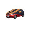 Allextreme TTU5003 Car Body Cover Compatible with Tata Tiago Custom Fit Dustproof UV Heat Resistant Indoor Outdoor Body Protection (Navy Blue & Orange with Mirror)
