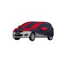 Allextreme MSU5004 Car Body Cover Compatible with Maruti Suzuki Old Swift Custom Fit Dustproof UV Heat Resistant Indoor Outdoor Body Protection (Navy Blue & Red with Mirror)