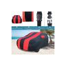 Allextreme MCU5004 Car Body Cover Compatible with Maruti Suzuki Celerio Custom Fit Dustproof UV Heat Resistant Indoor Outdoor Body Protection (Navy Blue & Red with Mirror)