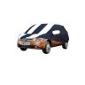 Allextreme TIU5005 Car Body Cover Compatible with Tata Indica Custom Fit Dustproof UV Heat Resistant Indoor Outdoor Body Protection (Navy Blue & White with Mirror)