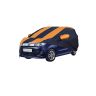 Allextreme MU5003 Car Body Cover Compatible with Maruti Suzuki Stingray Custom Fit Dustproof UV Heat Resistant Indoor Outdoor Body Protection (Navy Blue & Orange with Mirror)