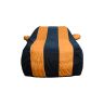 Allextreme MCV5003 Car Body Cover Compatible with Mini cooper Custom Fit Dustproof UV Heat Resistant Indoor Outdoor Body Protection (Navy Blue & Orange with Mirror)