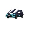 Allextreme MBV5005 Car Body Cover Compatible with Maruti Suzuki New Baleno Custom Fit Dustproof UV Heat Resistant Indoor Outdoor Body Protection (Navy Blue & White with Mirror)
