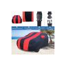 Allextreme HIT5004 Car Body Cover Compatible with Hyundai i20 Active Custom Fit Dustproof UV Heat Resistant Indoor Outdoor Body Protection (Navy Blue & Red with Mirror)