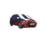 Allextreme HIT5005 Car Body Cover Compatible with Hyundai i20 Active Custom Fit Dustproof UV Heat Resistant Indoor Outdoor Body Protection (Navy Blue & White with Mirror)