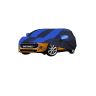 Allextreme MCV5002 Car Body Cover Compatible with Mini cooper Custom Fit Dustproof UV Heat Resistant Indoor Outdoor Body Protection (Navy Blue & Blue with Mirror)