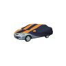 Allextreme CZ5003 Car Body Cover Compatible with City ZX Custom Fit Dustproof UV Heat Resistant Indoor Outdoor Body Protection (Navy Blue & Orange with Mirror)