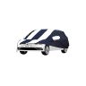 Allextreme VNK5005 Car Body Cover Compatible with Volkswagen Vento Custom Fit Dustproof UV Heat Resistant Indoor Outdoor Body Protection (Navy Blue & White with Mirror)