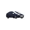 Allextreme HVK5005 Car Body Cover Compatible with Hyundai Verna Custom Fit Dustproof UV Heat Resistant Indoor Outdoor Body Protection (Navy Blue & White with Mirror)