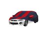 Allextreme MLK5004 Car Body Cover Compatible with Mitsubishi Lancer Custom Fit Dustproof UV Heat Resistant Indoor Outdoor Body Protection (Navy Blue & Red with Mirror)