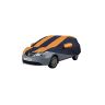 Allextreme TMK5003 Car Body Cover Compatible with Tata Manza Custom Fit Dustproof UV Heat Resistant Indoor Outdoor Body Protection (Navy Blue & Orange with Mirror)