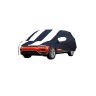 Allextreme VTK5005 Car Body Cover Compatible with Volkswagen Tiguan Custom Fit Dustproof UV Heat Resistant Indoor Outdoor Body Protection (Navy Blue & White with Mirror)