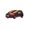 Allextreme VSK5003 Car Body Cover Compatible with Ford Aspire Custom Fit Dustproof UV Heat Resistant Indoor Outdoor Body Protection (Navy Blue & Orange with Mirror)