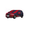 Allextreme VSK5004 Car Body Cover Compatible with Ford Aspire Custom Fit Dustproof UV Heat Resistant Indoor Outdoor Body Protection (Navy Blue & Red with Mirror)