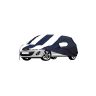 Allextreme OCS5005 Car Body Cover Compatible with Opel Corsa Custom Fit Dustproof UV Heat Resistant Indoor Outdoor Body Protection (Navy Blue & White with Mirror)