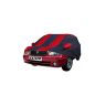 Allextreme MSS5004 Car Body Cover Compatible with Maruti Suzuki Esteem Custom Fit Dustproof UV Heat Resistant Indoor Outdoor Body Protection (Navy Blue & Red with Mirror)
