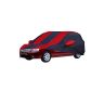 Allextreme TXS5004 Car Body Cover Compatible with Tata Indigo XL Custom Fit Dustproof UV Heat Resistant Indoor Outdoor Body Protection (Navy Blue & Red with Mirror)