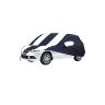 Allextreme MOS5005 Car Body Cover Compatible with Maruti Suzuki Swift Dzire Old Custom Fit Dustproof UV Heat Resistant Indoor Outdoor Body Protection (Navy Blue & White with Mirror)