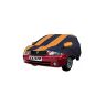 Allextreme MSS5003 Car Body Cover Compatible with Maruti Suzuki Esteem Custom Fit Dustproof UV Heat Resistant Indoor Outdoor Body Protection (Navy Blue & Orange with Mirror)