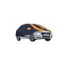 Allextreme HXS5003 Car Body Cover Compatible with Hyundai Xcent Custom Fit Dustproof UV Heat Resistant Indoor Outdoor Body Protection (Navy Blue & Orange with Mirror)