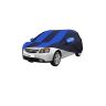 Allextreme TIS5002 Car Body Cover Compatible with Tata Indigo Custom Fit Dustproof UV Heat Resistant Indoor Outdoor Body Protection (Navy Blue & Blue with Mirror)