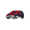 Allextreme OCS5004 Car Body Cover Compatible with Opel Corsa Custom Fit Dustproof UV Heat Resistant Indoor Outdoor Body Protection (Navy Blue & Red with Mirror)