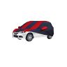Allextreme MOS5004 Car Body Cover Compatible with Maruti Suzuki Swift Dzire Old Custom Fit Dustproof UV Heat Resistant Indoor Outdoor Body Protection (Navy Blue & Red with Mirror)
