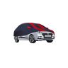 Allextreme HXS5004 Car Body Cover Compatible with Hyundai Xcent Custom Fit Dustproof UV Heat Resistant Indoor Outdoor Body Protection (Navy Blue & Red with Mirror)
