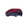 Allextreme MNS5004 Car Body Cover Compatible with Maruti Suzuki Swift Dzire New Custom Fit Dustproof UV Heat Resistant Indoor Outdoor Body Protection (Navy Blue & Red with Mirror)