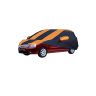 Allextreme TXS5003 Car Body Cover Compatible with Tata Indigo XL Custom Fit Dustproof UV Heat Resistant Indoor Outdoor Body Protection (Navy Blue & Orange with Mirror)