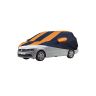 Allextreme VJE5003 Car Body Cover Compatible with Volkswagen Jetta Custom Fit Dustproof UV Heat Resistant Indoor Outdoor Body Protection (Navy Blue & Orange with Mirror)