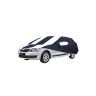 Allextreme SRE5005 Car Body Cover Compatible with Skoda Rapid Custom Fit Dustproof UV Heat Resistant Indoor Outdoor Body Protection (Navy Blue & White with Mirror)