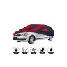 Allextreme SRE5004 Car Body Cover Compatible with Skoda Rapid Custom Fit Dustproof UV Heat Resistant Indoor Outdoor Body Protection (Navy Blue & Red with Mirror)